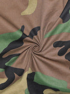 Long Sleeve Camouflage Printed Button Jacket