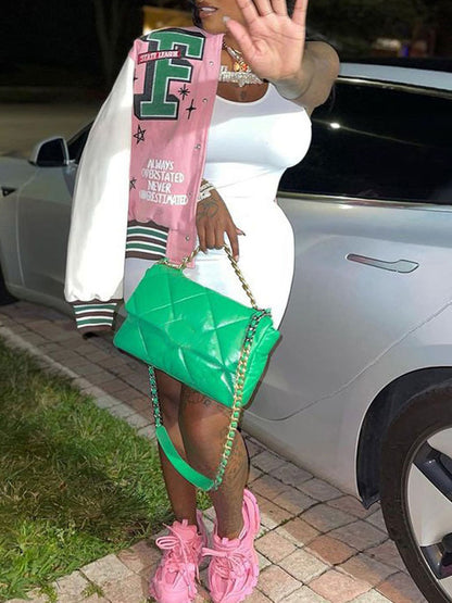 Chaquetas de béisbol con botones de manga larga de talla grande