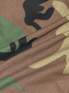 Long Sleeve Camouflage Printed Button Jacket