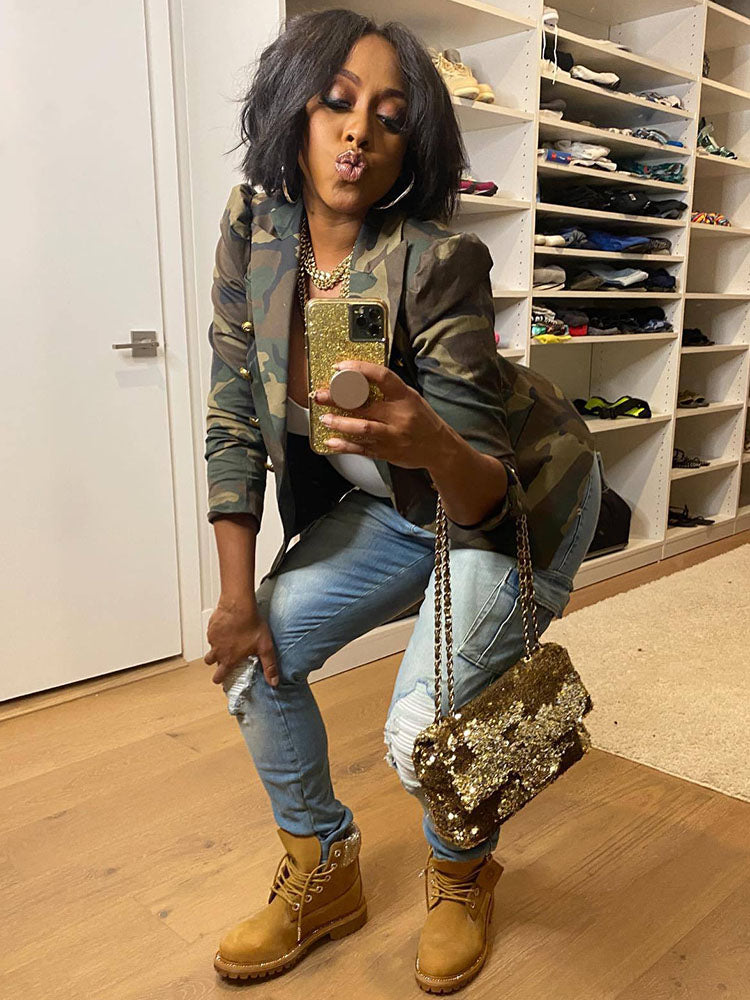 Chaquetas con estampado de camuflaje de manga larga