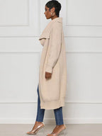 Knit Long Sleeve Solid Bodycon Cardigan