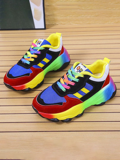 Zapatillas con plataforma de colores degradados