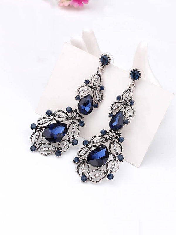 Rhinestone Hollow Out Patchwork Earrings