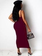 Sleeveless Tie Up Maxi Dress