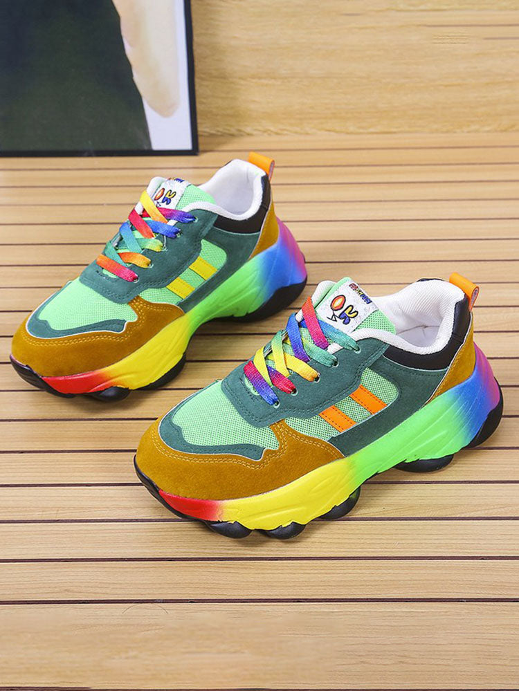 Gradient Colorful Platform Sneaker