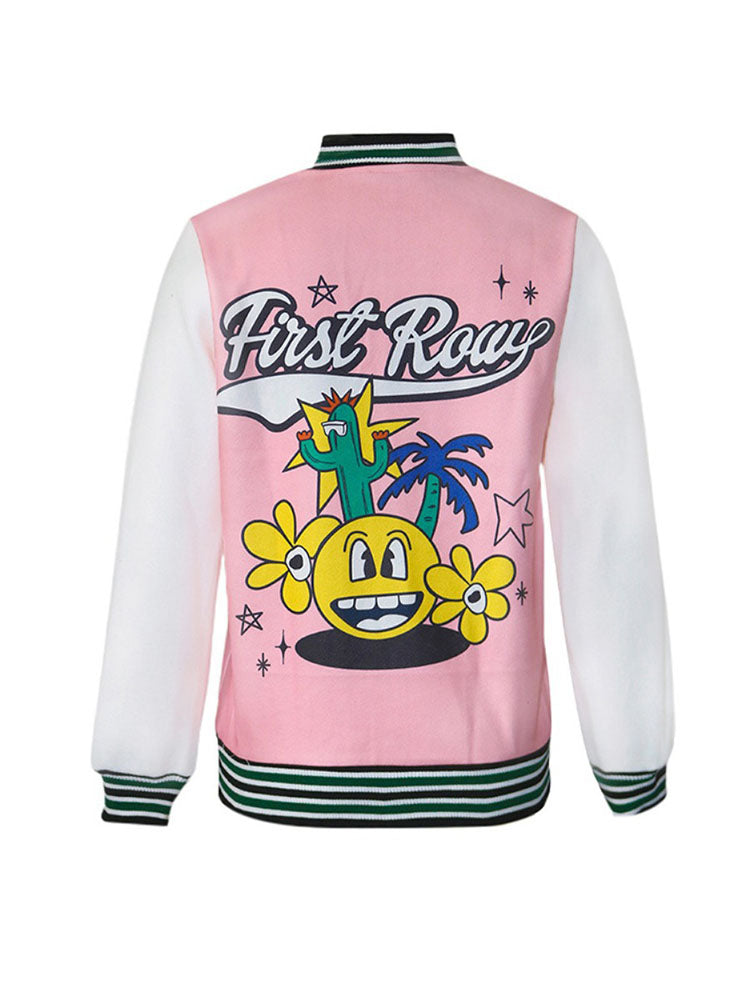 Chaquetas de béisbol con botones de manga larga de talla grande