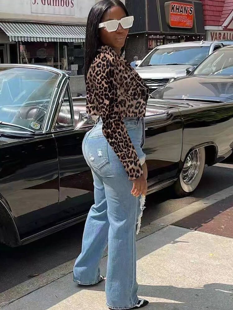 Long Sleeve Printed Zip Up Jacket