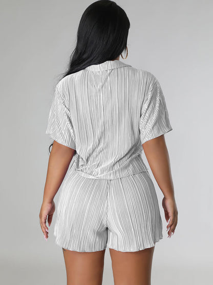 Camisas y pantalones cortos de manga corta de dos piezas