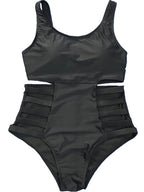 Plus Size One Piece Hollow Out Swimsuit