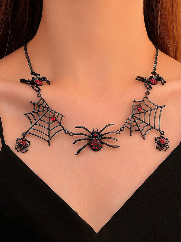 Halloween Spider Web Necklaces