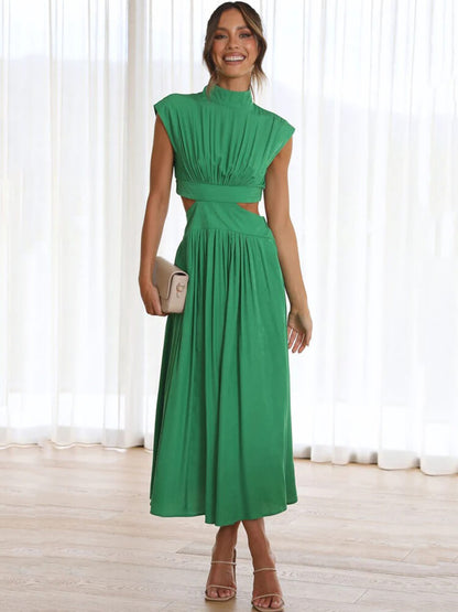 Sleeveless Cut Out Bodycon Maxi Dress