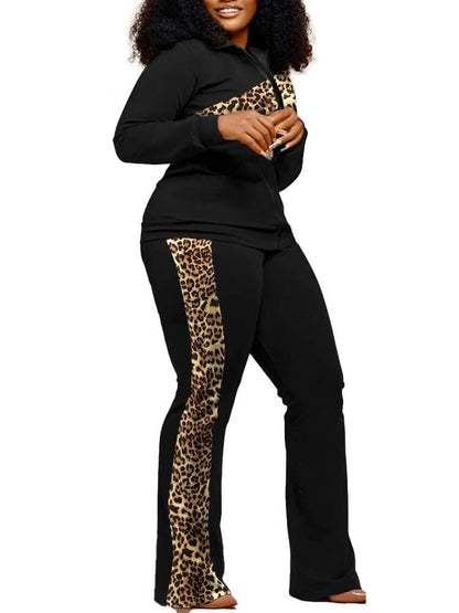 Two Piece Long Sleeve Printed Jacket Pants