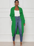 Knit Long Sleeve Solid Bodycon Cardigan