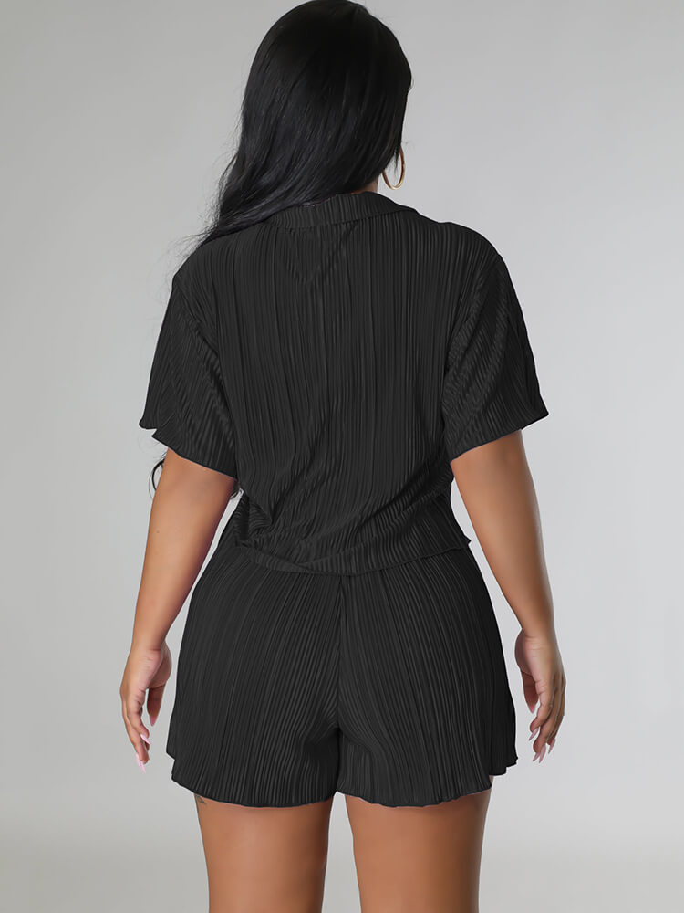 Camisas y pantalones cortos de manga corta de dos piezas