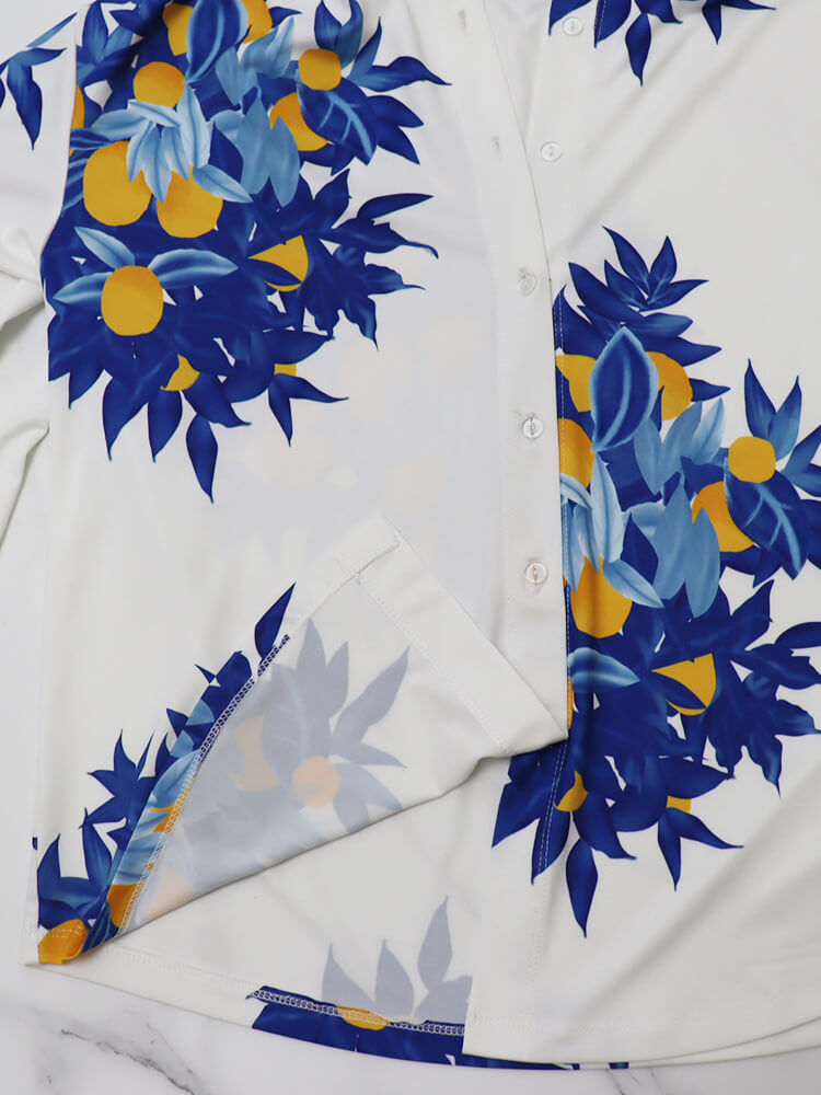 Two Piece Long Sleeve Floral Pant Suit