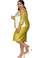 Cárdigan estampado de dos piezas y vestidos midi