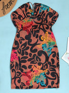 Spaghetti Strap Floral Print Bodycon Mini Dress