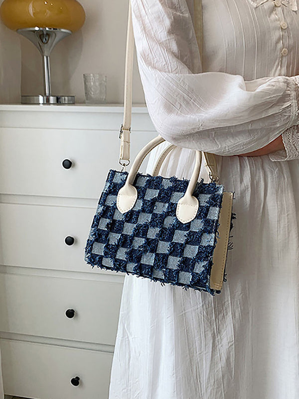 Checkerboard Pattern Crossbody Bags