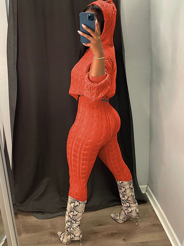 Trajes de pantalón y suéter de manga larga de dos piezas