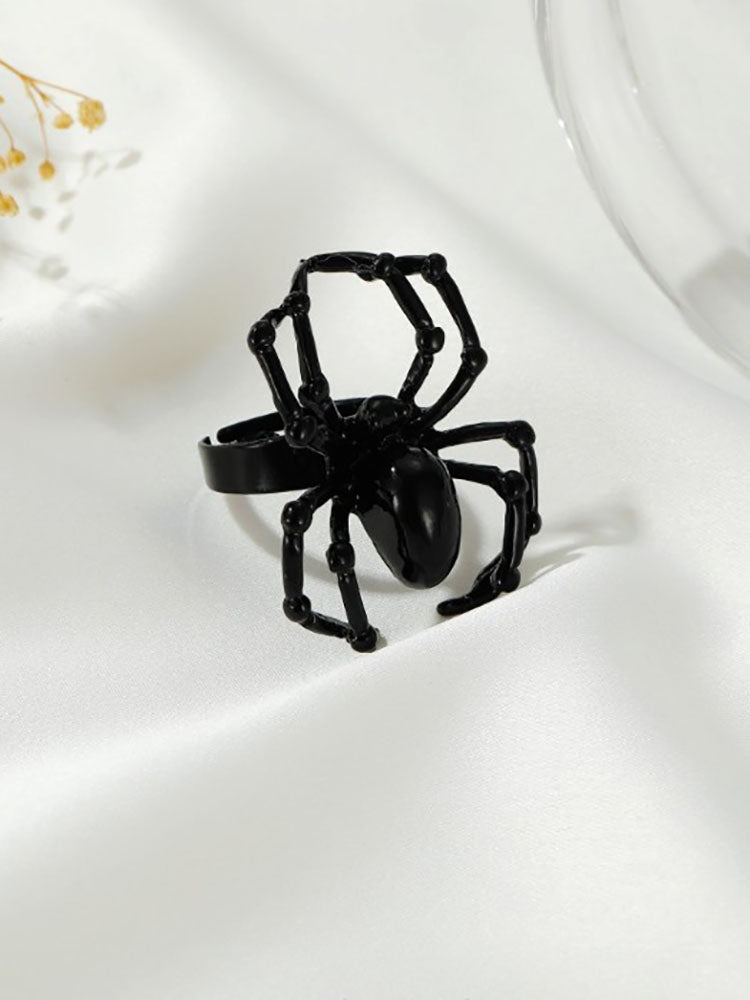 Anillo de dedo de araña simulada de Halloween