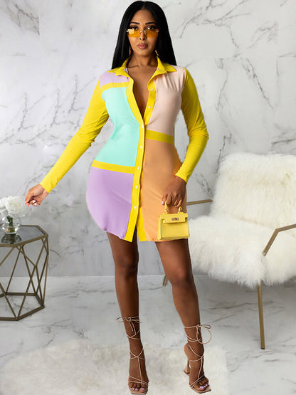 Camisas con botones Mini vestido