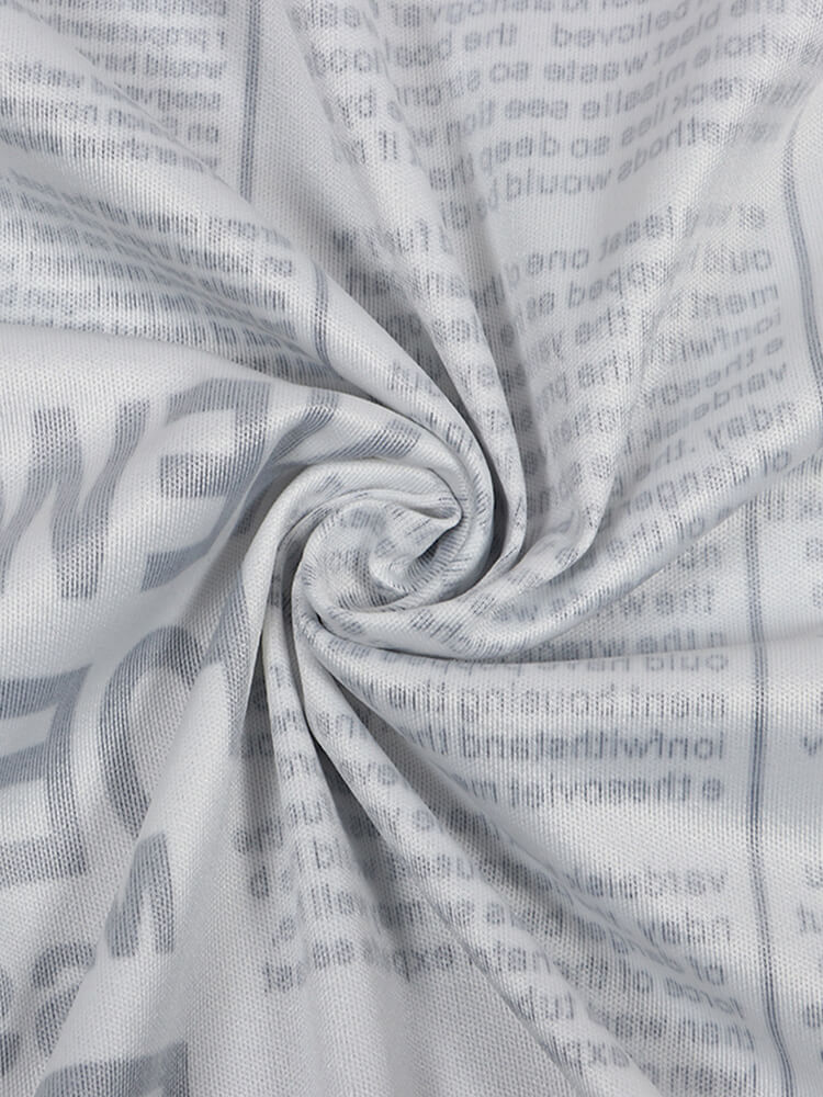 Long Sleeve Letter Print Bodycon Shirts