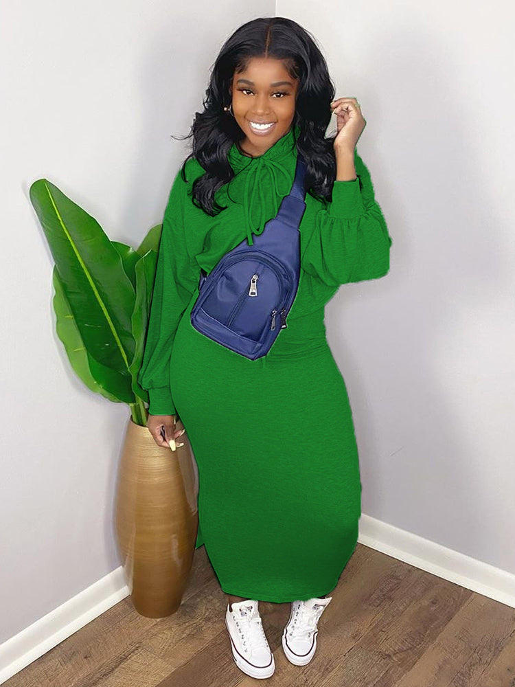 Top corto de dos piezas con cuello redondo y falda ajustada