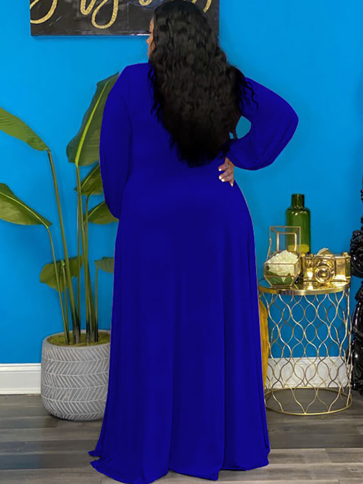 Vestidos largos divididos con cordones y manga larga