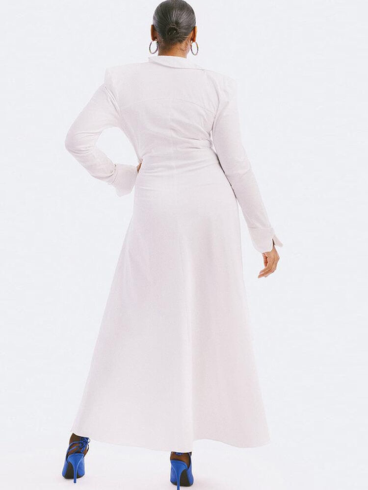 Tops divididos fruncidos con cuello en V de manga larga