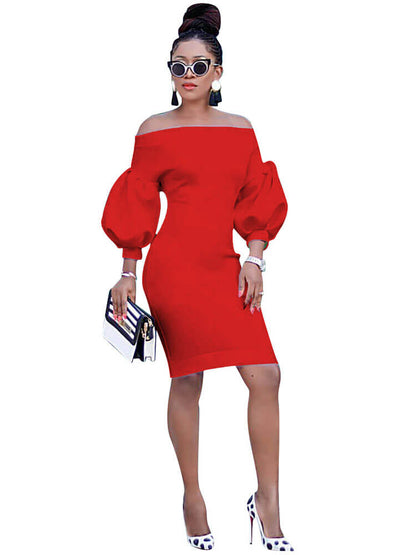 Vestidos midi ajustados con hombros descubiertos