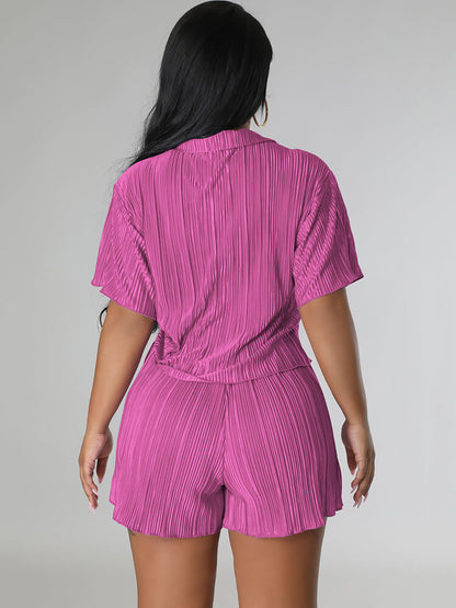 Camisas y pantalones cortos de manga corta de dos piezas