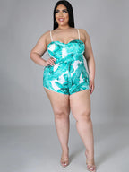 Two Piece Sleevelesss Mesh Dress Romper
