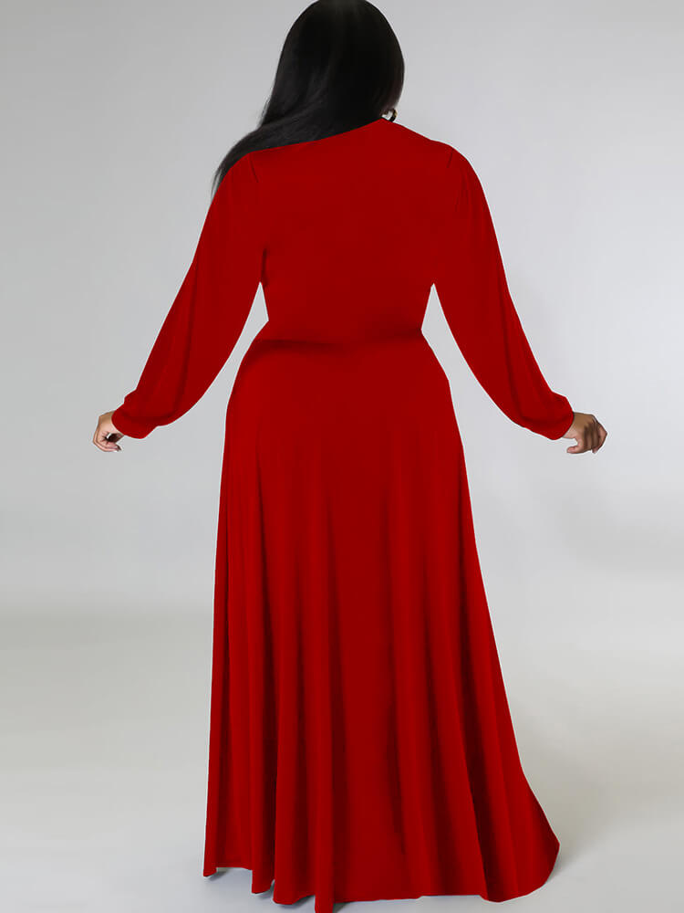 Two Piece Long Sleeve Crop Top Maxi Skirts