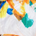 Vestidos largos con estampado de patchwork y hombros descubiertos