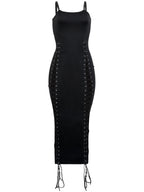 Sleeveless Tie Up Maxi Dress