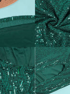 Sequin Sleevelesss Split Bodycon Maxi Dress