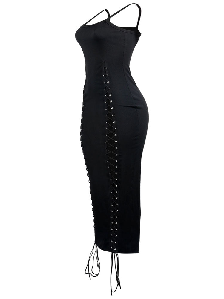 Sleeveless Tie Up Maxi Dress