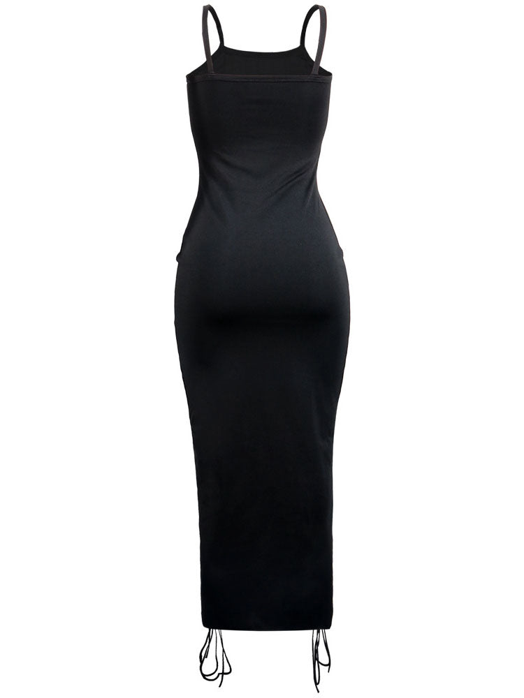 Vestidos largos sin mangas con cordones