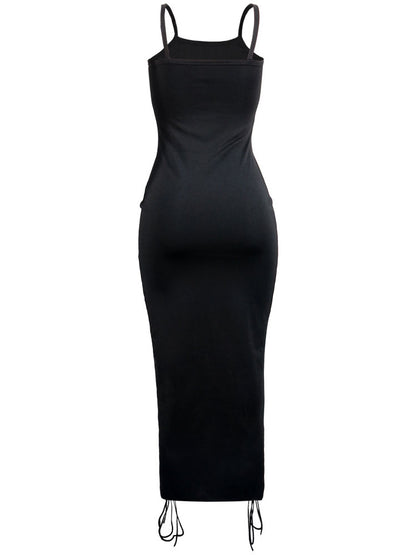 Vestidos largos sin mangas con cordones