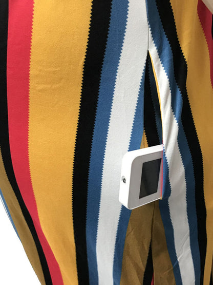 Vestidos largos a rayas con tirantes finos de talla grande