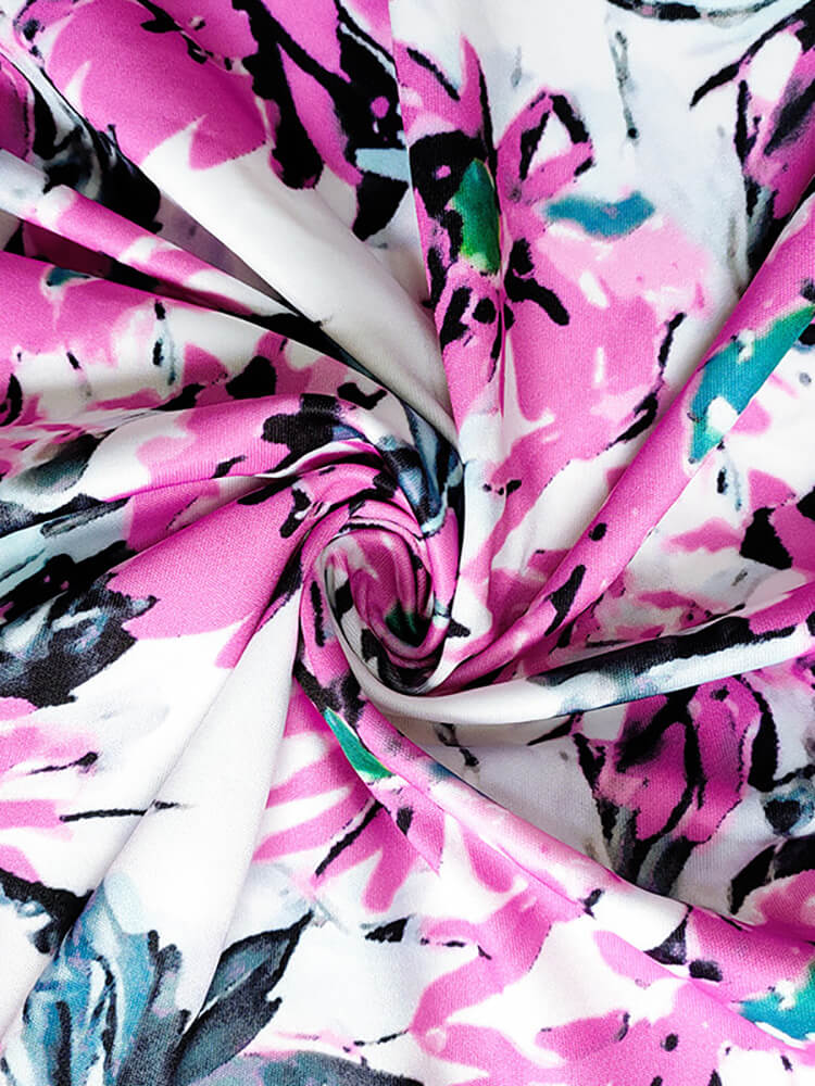 Minivestidos de manga larga con estampado floral y patchwork