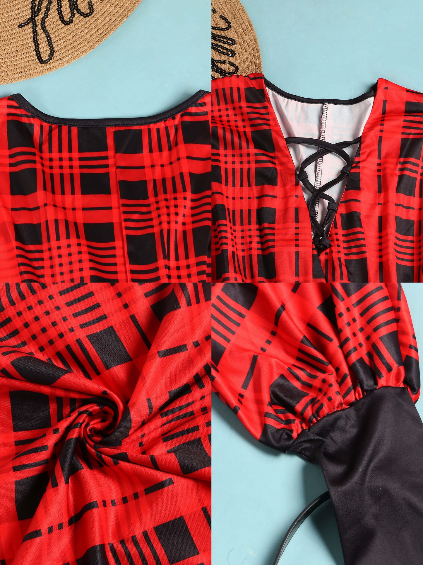 Long Lantern Sleeve Printed Midi Dress