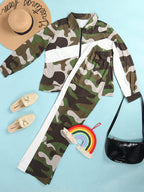 Two Piece Long Sleeve Printed Jacket Pants