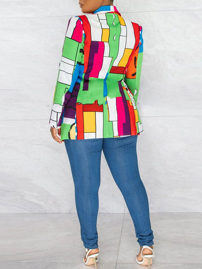 Chaquetas con botones estampados de manga larga