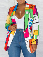 Chaquetas con botones estampados de manga larga