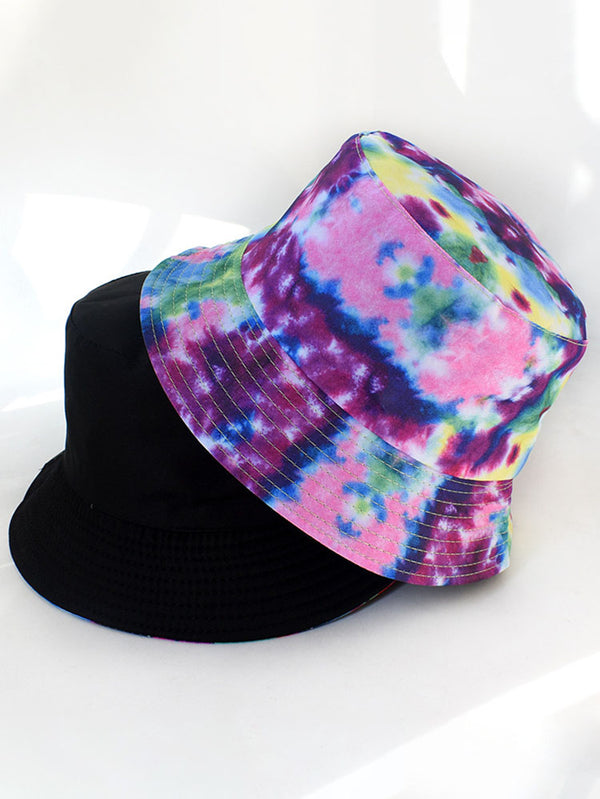 Tie Dyed Print Double Sided Bucket Hat