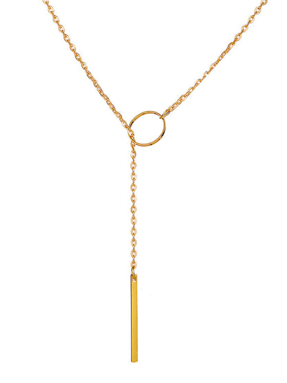 Collares de cadena con anillo colgante