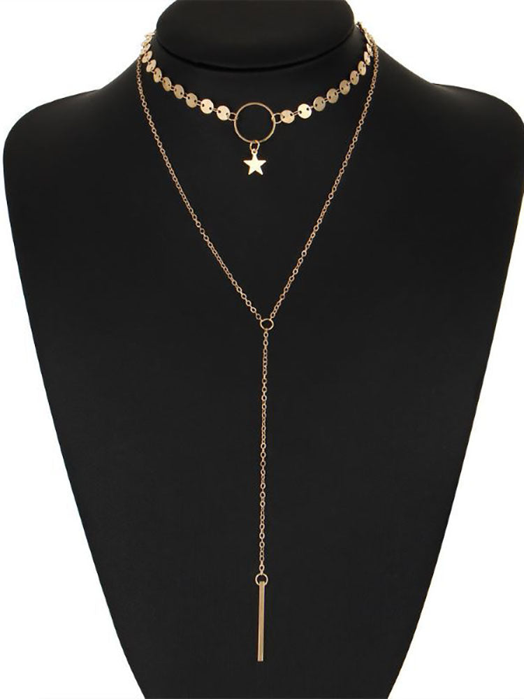 Collares de borlas con decoración de estrellas