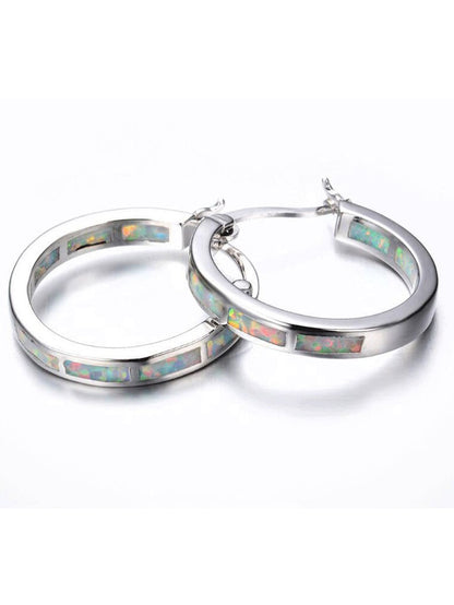 Pendientes redondos de diamantes de imitación de colores