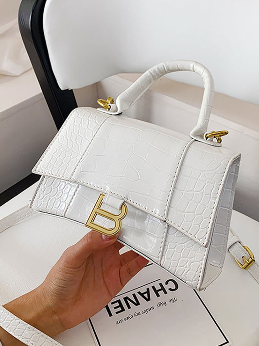 Bolsos cruzados informales con estampado de cocodrilo